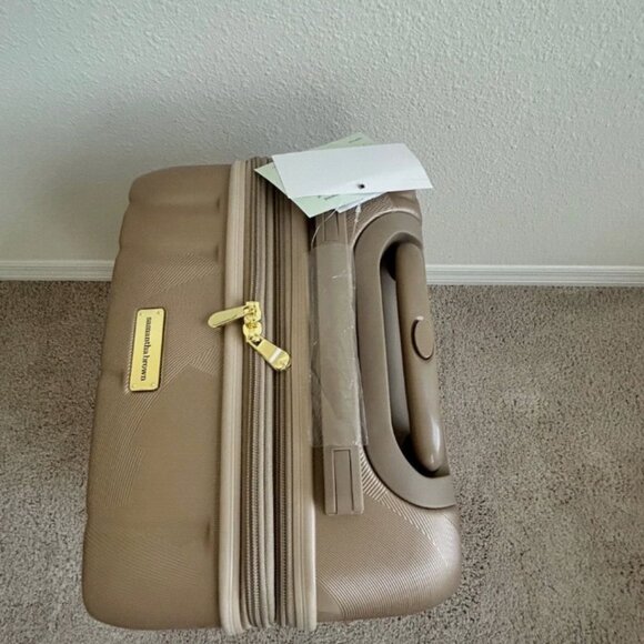 Samantha Brown 22" Hardside Carry-On Spinner , Luggage CHAMPAGNE nwt - Picture 7 of 14